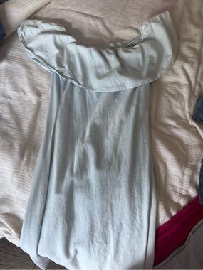 American Rag Light Blue Off-Shoulder Midi Dress